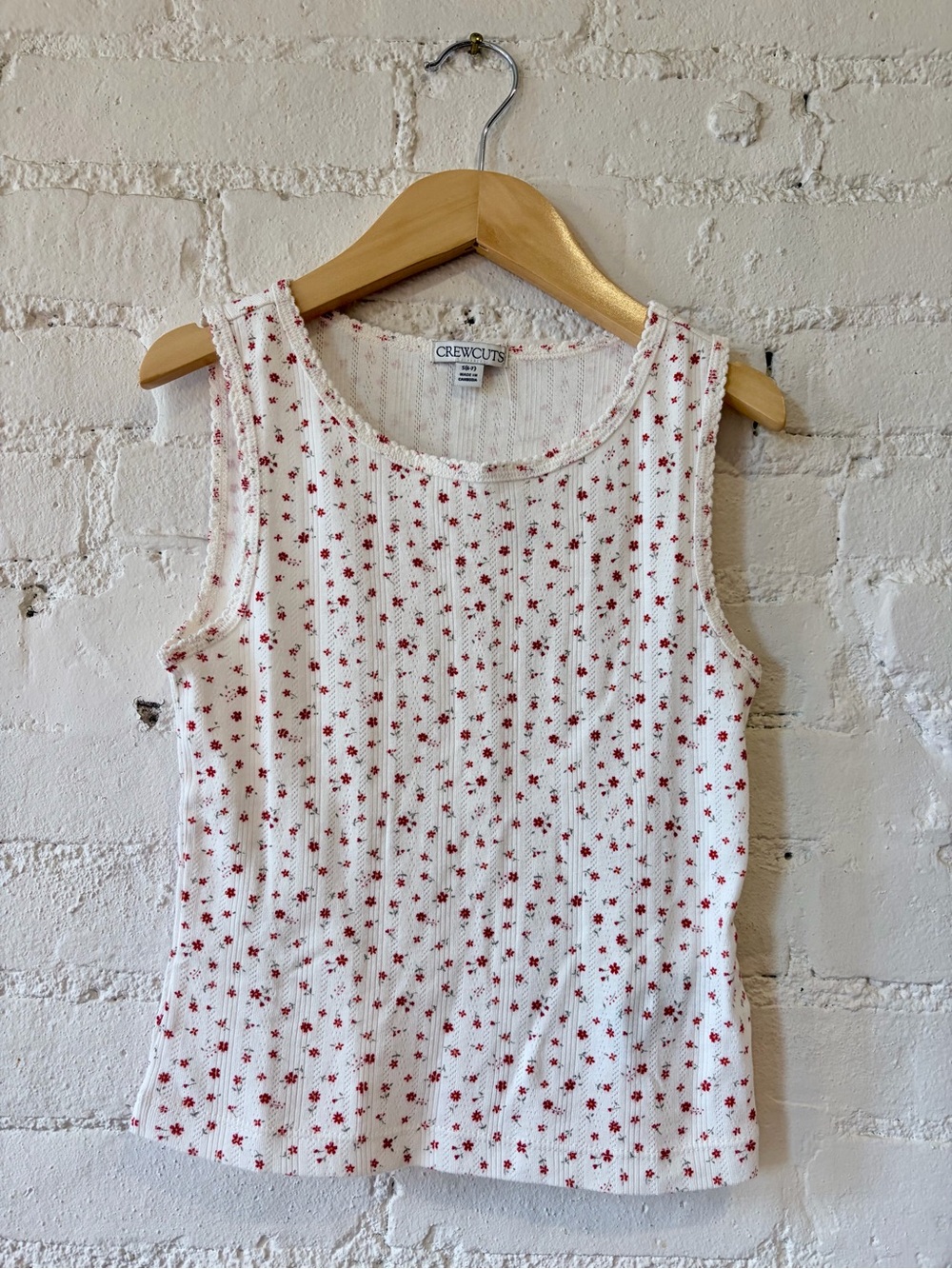 Crewcuts Girls Pointelle Floral Tank